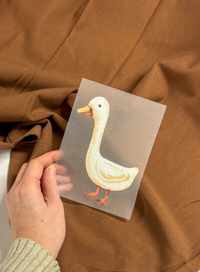 Qjutie the qjutest goose - iron-on application - qjutie the qjutest