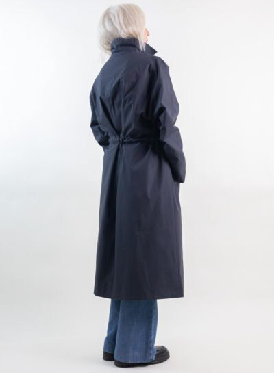 Atelier Brunette Deep charcoal - water-repellent cotton - trenchcoat stof
