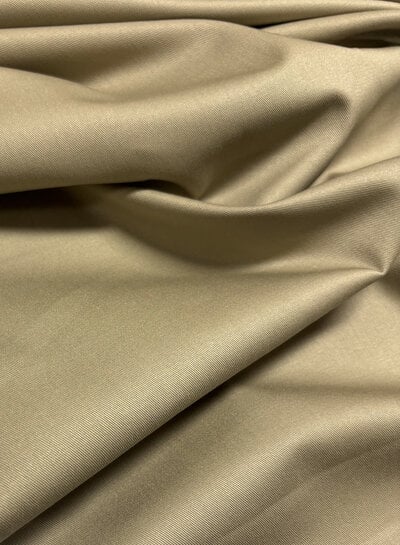 Madeline sand-colored cotton gabardine - tight and sturdy woven - trench coat fabric (not waterproof)
