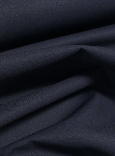 Madeline marineblauw katoen gabardine - vast en stevig geweven - trenchcoat stof (niet waterproof)