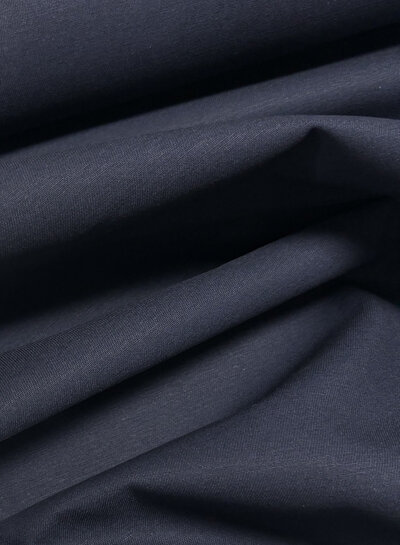 Madeline marineblauw katoen gabardine - vast en stevig geweven - trenchcoat stof (niet waterproof)