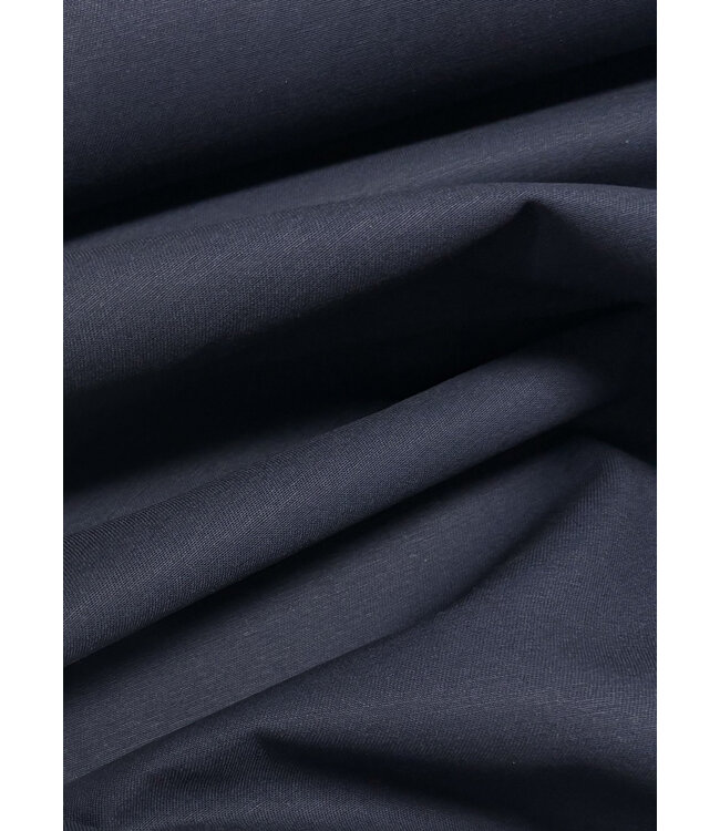 marineblauw katoen gabardine - vast en stevig geweven - trenchcoat stof (niet waterproof)
