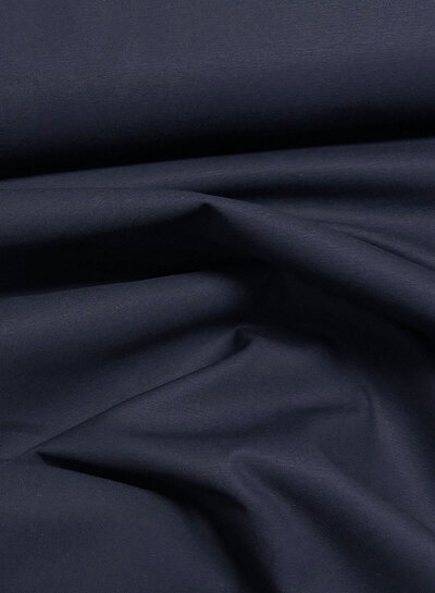 Madeline navy blue cotton gabardine - tight and sturdy woven - trench coat fabric (not waterproof)
