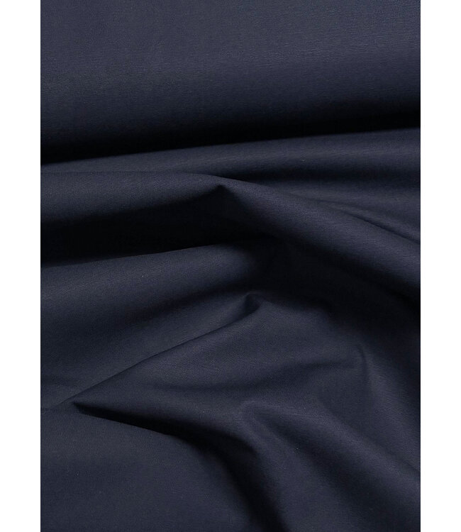 marineblauw katoen gabardine - vast en stevig geweven - trenchcoat stof (niet waterproof)