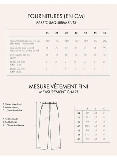 Atelier Brunette LE PANTALON naaipatroon - Atelier Brunette
