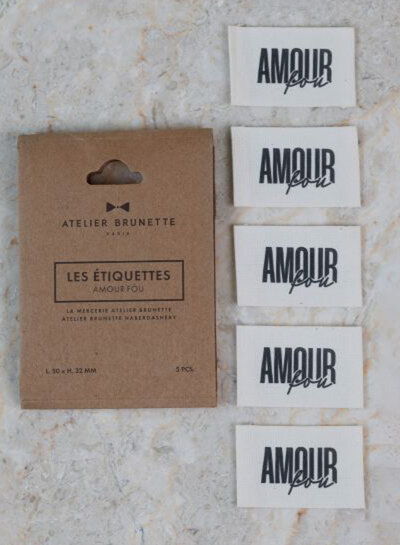 Atelier Brunette kledinglabel 5 stuks - Amour Fou