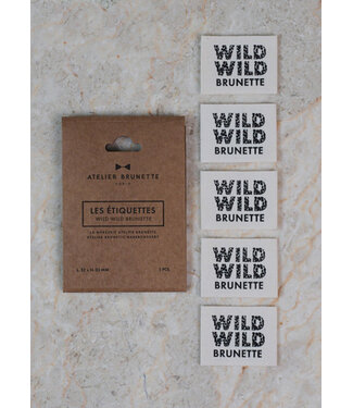Atelier Brunette kledinglabel 5 stuks - Wild Wild Brunette