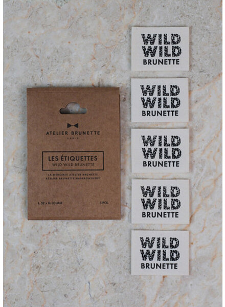 Atelier Brunette kledinglabel 5 stuks - Wild Wild Brunette