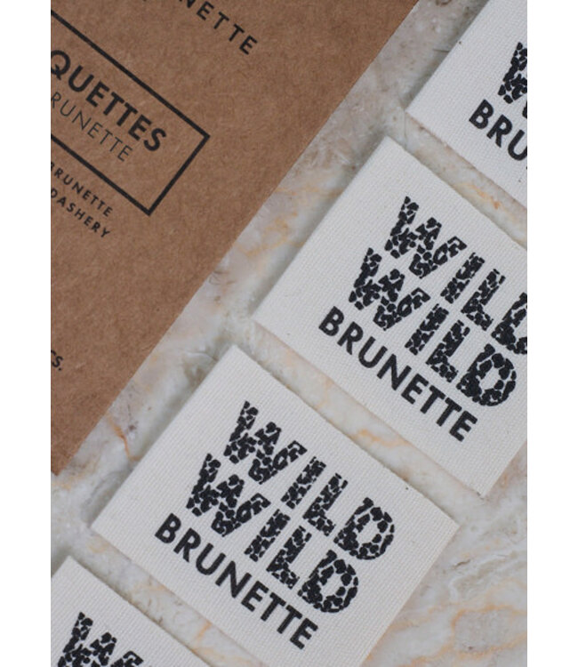 Atelier Brunette kledinglabel 5 stuks - Wild Wild Brunette