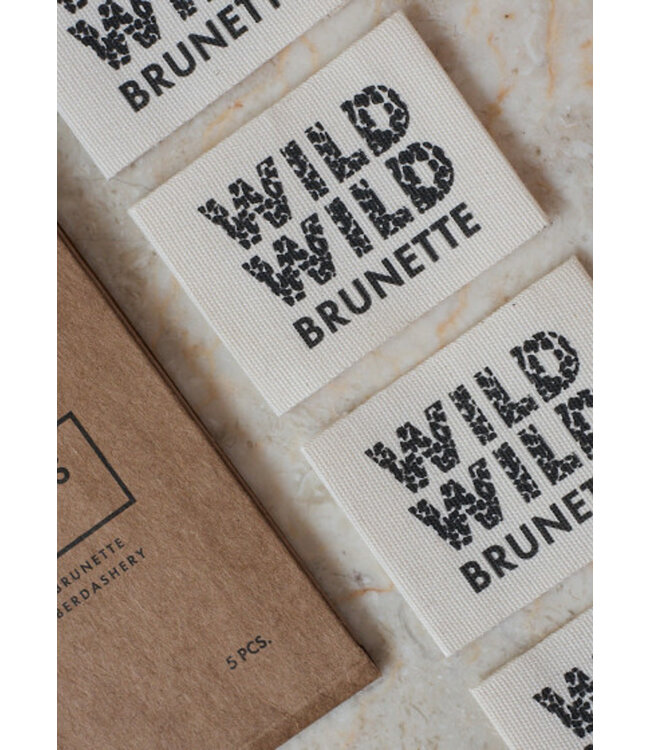 Atelier Brunette kledinglabel 5 stuks - Wild Wild Brunette