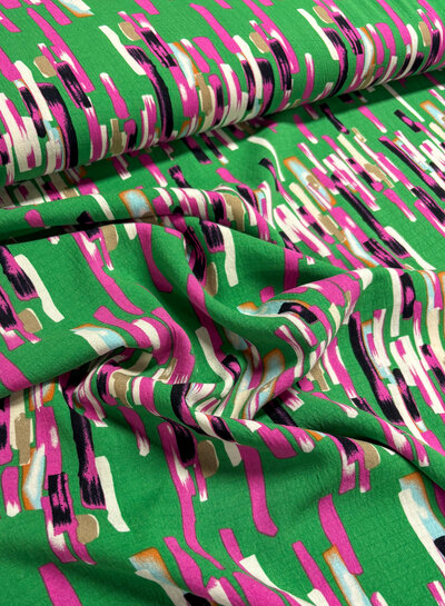 Madeline color your life - green and fuchsia - viscose with woven structure