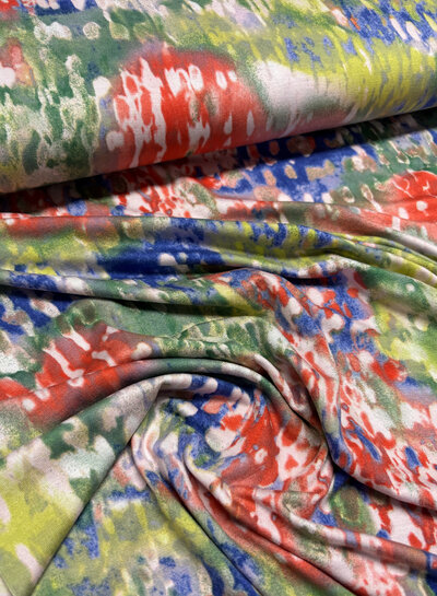 Madeline aquarel painted  - zachte viscose tricot