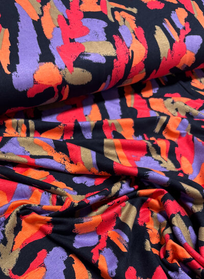 Madeline abstract multicolor - soft viscose jersey