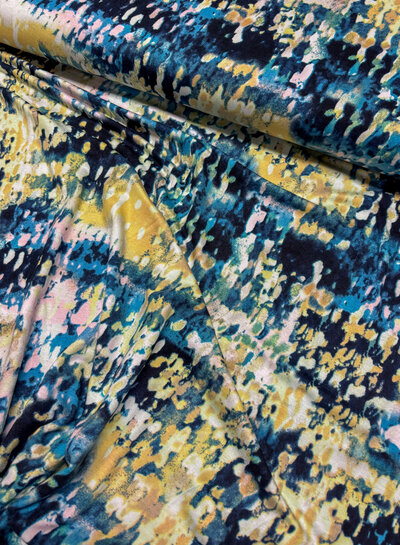 Madeline shades of blue - zachte viscose tricot