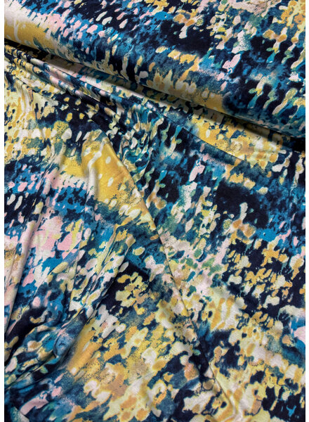 Madeline shades of blue - soft viscose jersey