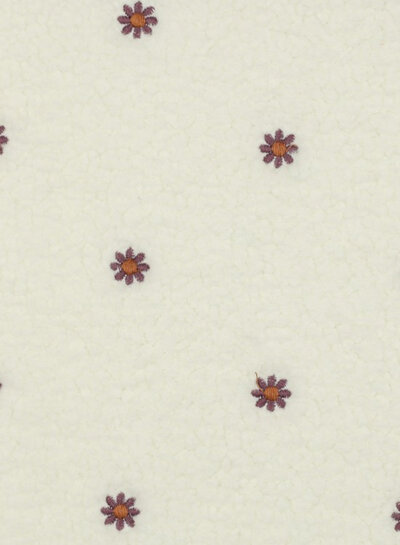 Madeline teddy embroidery flowers - beautiful sherpa