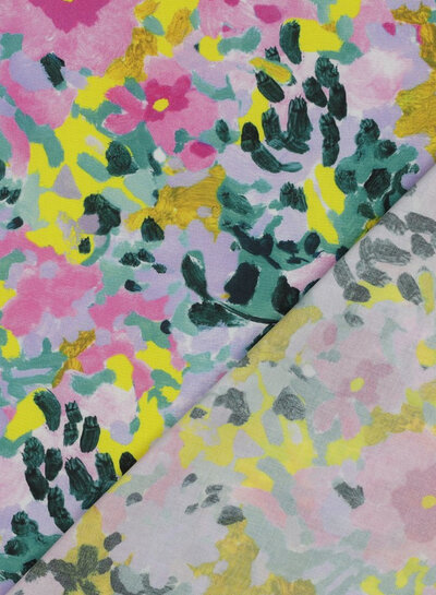 bloemen en snoepkleurtjes  - ecovero viscose
