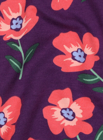 koraal bloemen - bordeaux - hele zachte sweater