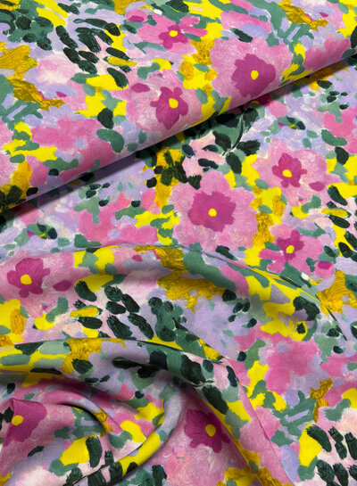 bloemen en snoepkleurtjes  - ecovero viscose