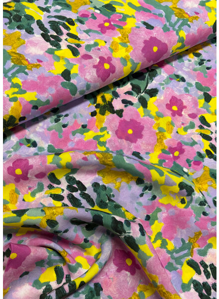 bloemen en snoepkleurtjes  - ecovero viscose