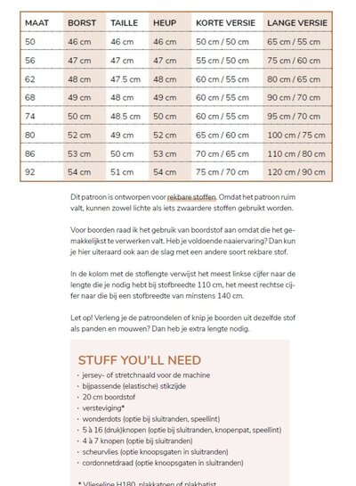 Zonen09 BOZ onesie - baby - PDF pattern