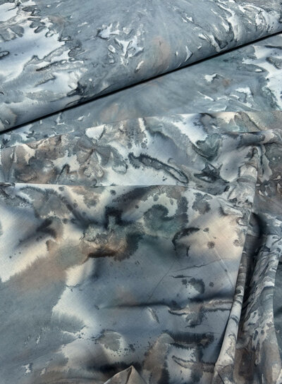 Chandra - zacht turquoise - batik katoenvoile