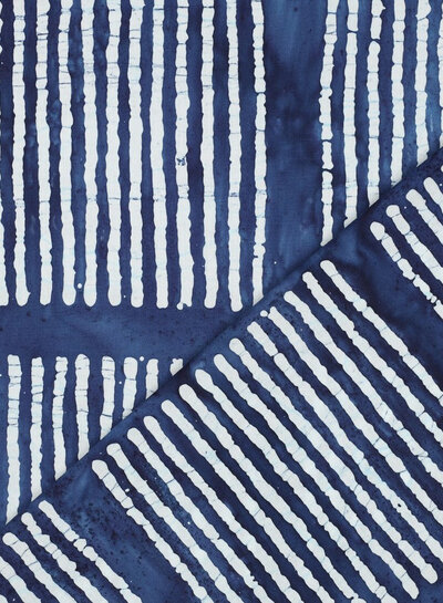 Madeline Mehndi - Indigo blauw - prachtige batik katoen