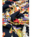 marine peach bloemen - satijn viscose