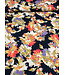 marine peach bloemen - satijn viscose