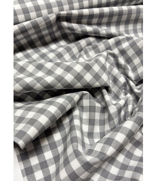 Madeline vichy check grey - soft cotton