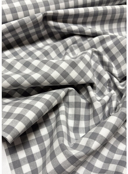 Madeline vichy check grey - soft cotton