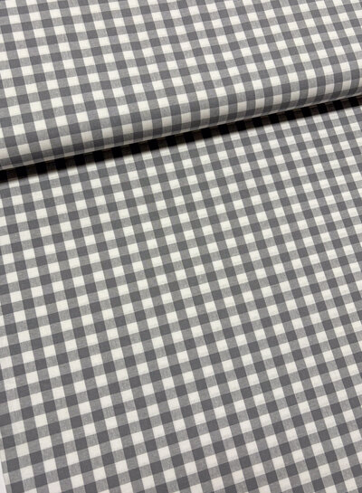 Madeline vichy check grey - soft cotton