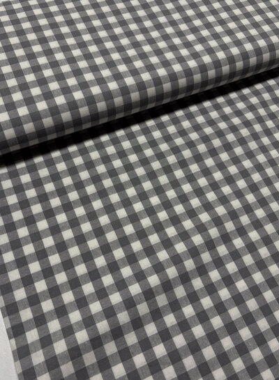 Madeline vichy check grey - soft cotton