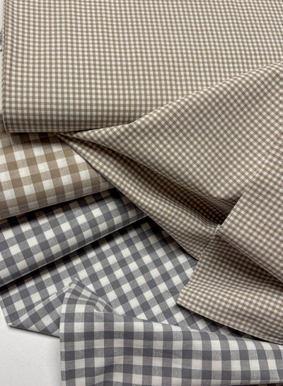 Madeline vichy check grey - soft cotton