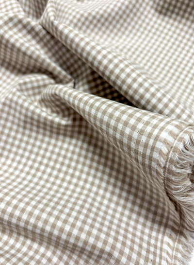 Madeline 2.7mm vichy check sand - soft cotton