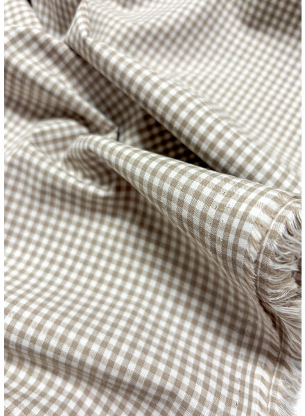Madeline 2.7mm vichy check sand - soft cotton