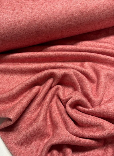 Madeline coral melange - knitted interlock - very soft