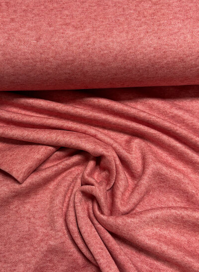 Madeline coral melange - knitted interlock - very soft