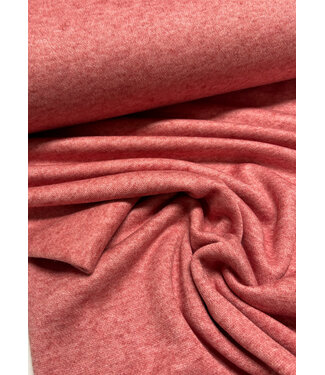 Madeline coral melange - knitted interlock - very soft