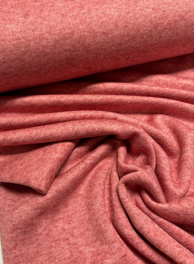 Madeline koraal gemeleerd - gebreide interlock - heel zacht