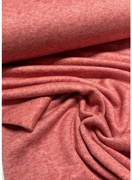 Madeline coral melange - knitted interlock - very soft