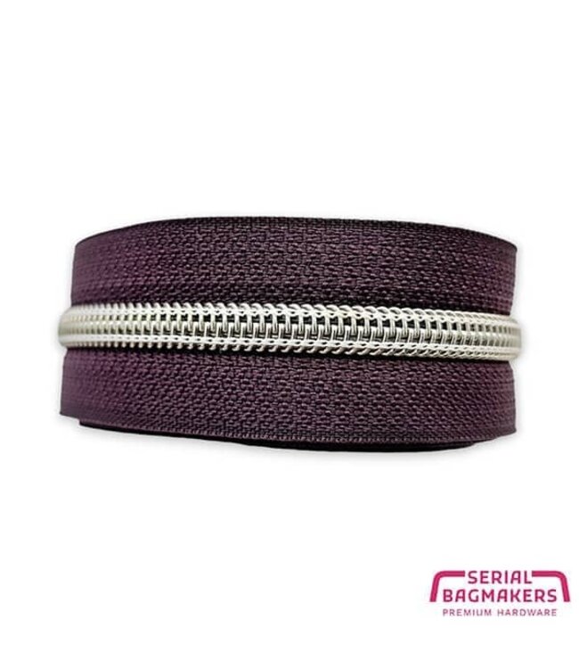 ZipperZoo midnight plum - spiraalrits 1 meter  #5
