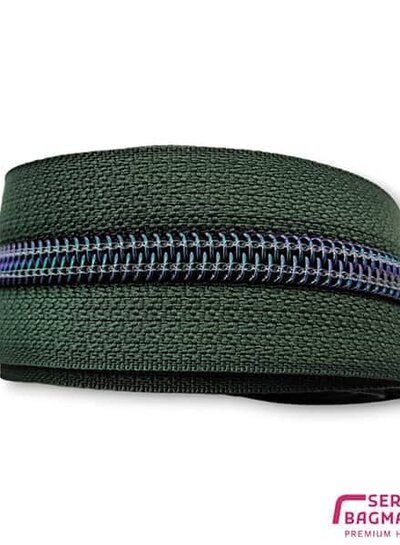 ZipperZoo Sage Green - spiral zipper 1 with #5