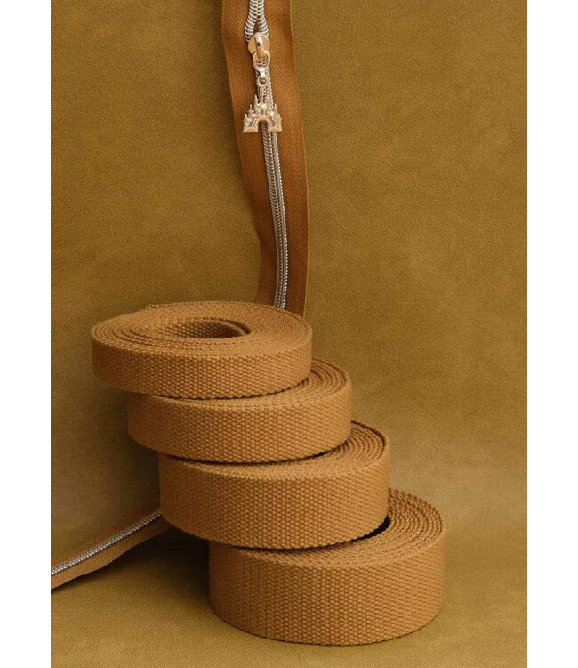 ZipperZoo Ochre - tassenband pak van 1,5 meter