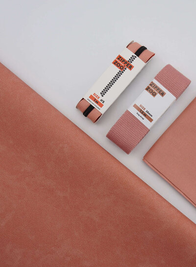 ZipperZoo Blush Melon - bag strap pack of 1.5 meters