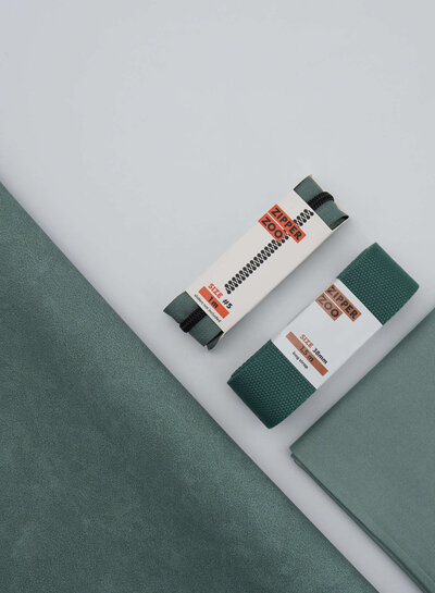 ZipperZoo Smokey green - bag strap pack of 1.5 meters