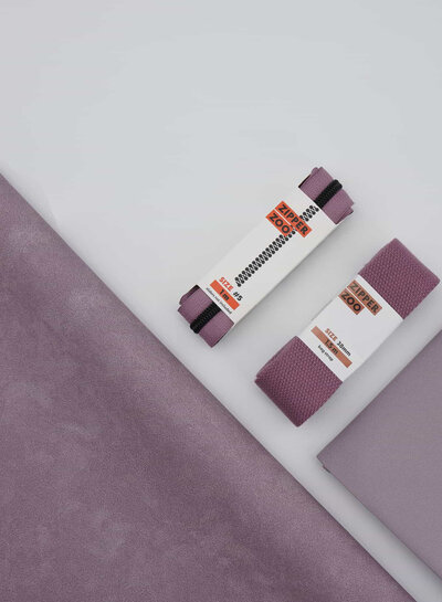 ZipperZoo Dark Lilac - tassenband pak van 1,5 meter