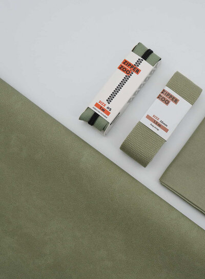 ZipperZoo Groen - Willow Green - tassenband pak van 1,5 meter