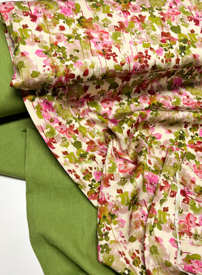 100% washed linnen fris groen