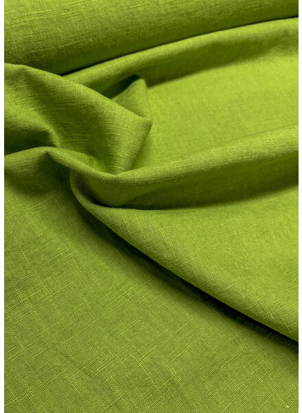 100% washed linen fresh green